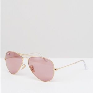 Ray Ban Polarized aviator sunglasses 58